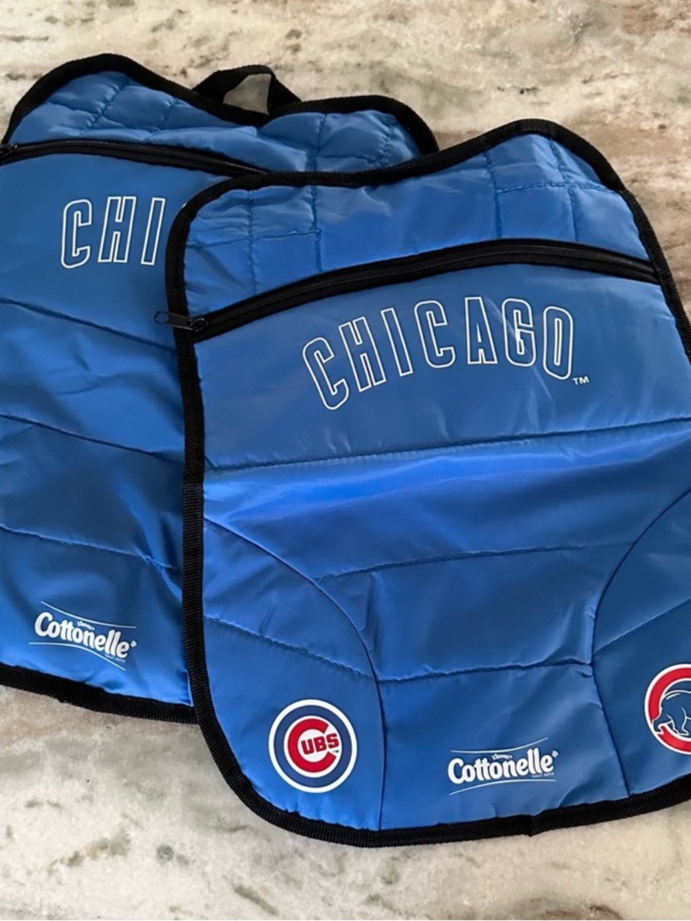 MLB Chicago Cubs Blue Reusable Small Backpack Bag Stadium Souvenir Set of 2